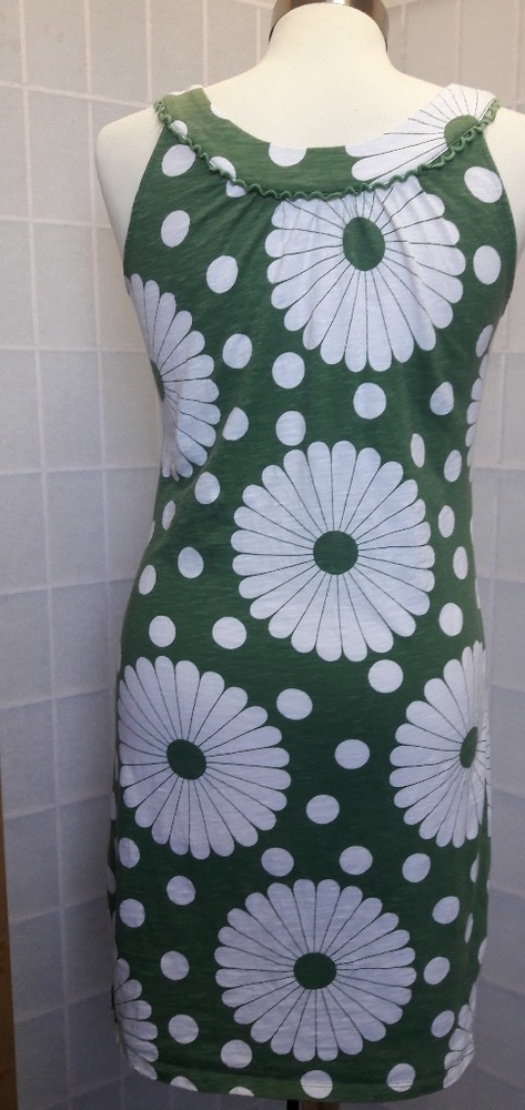 Boden size 2R Green cotton Polka dot  fitted dress